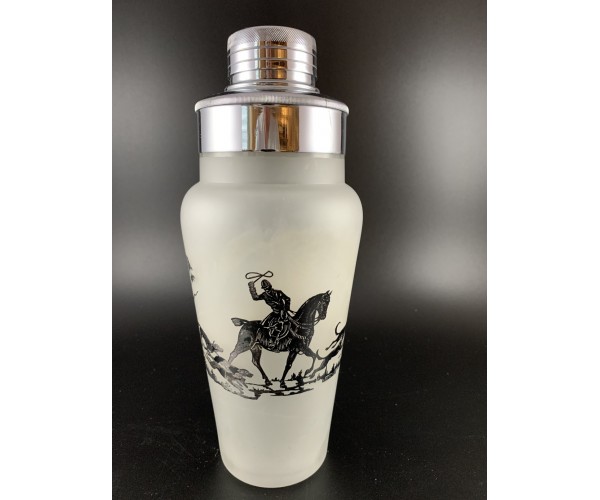 Sterling Silver Overlay Frosted white Cocktail Shaker